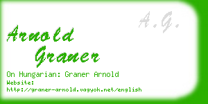 arnold graner business card